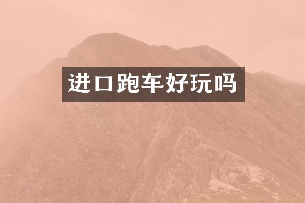 进口跑车好玩吗
