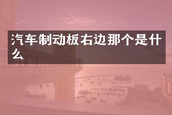 汽车制动板右边那个是什么