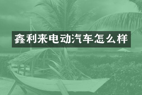 鑫利来电动汽车怎么样