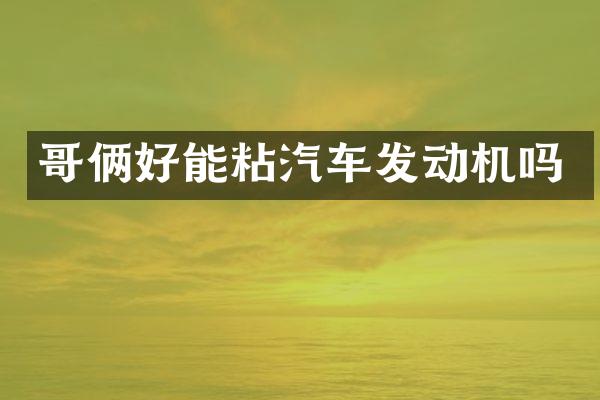 哥俩好能粘汽车发动机吗