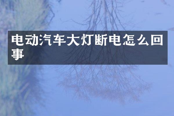 电动汽车大灯断电怎么回事