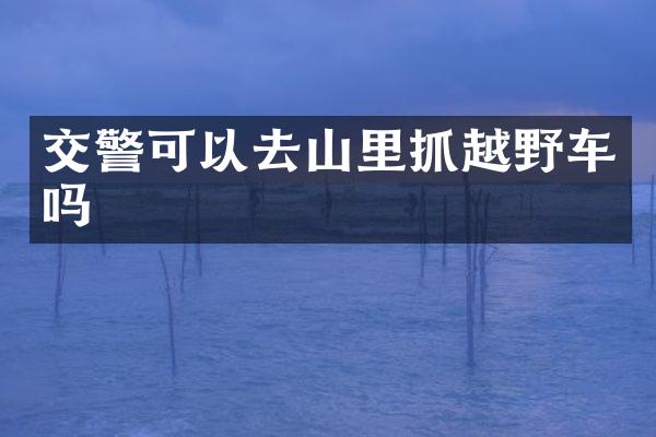 交警可以去山里抓越野车吗