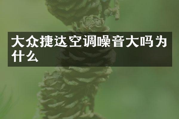 大众捷达空调噪音大吗为什么