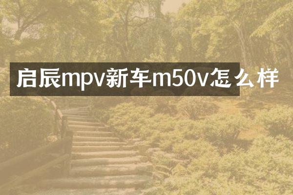 启辰mpv新车m50v怎么样