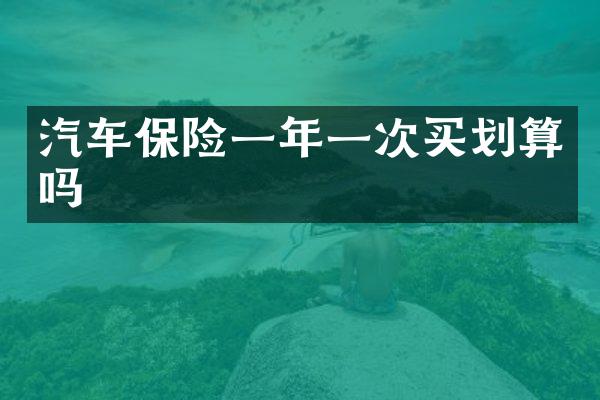 汽车保险一年一次买划算吗