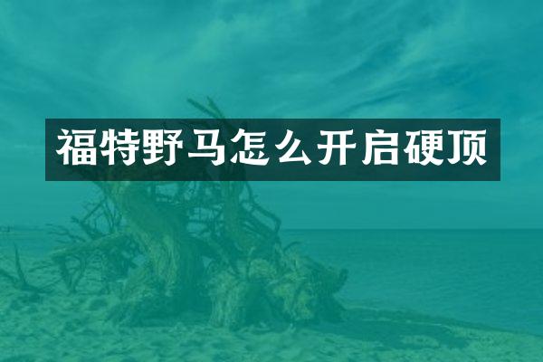 福特野马怎么开启硬顶