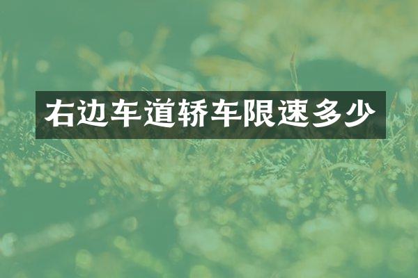 右边车道轿车限速多少