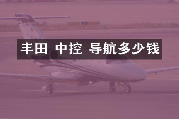 丰田 中控 导航多少钱