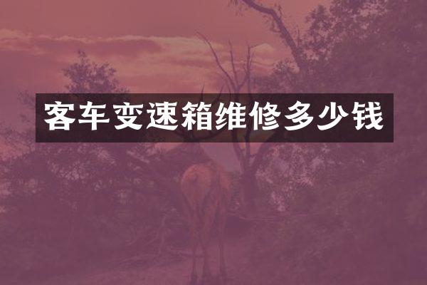 客车变速箱维修多少钱