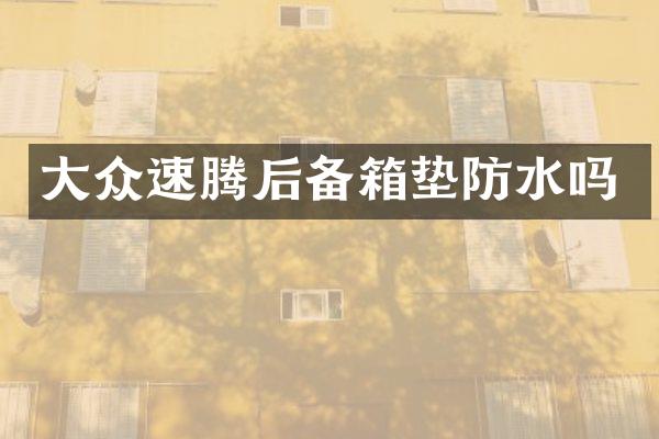 大众速腾后备箱垫防水吗