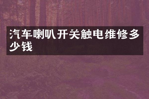 汽车喇叭开关触电维修多少钱