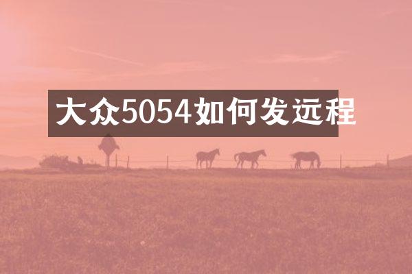大众5054如何发远程