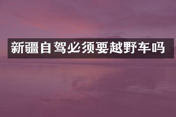 新疆自驾必须要越野车吗
