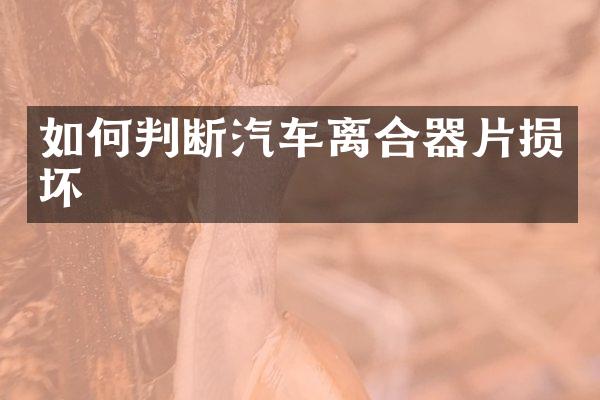 如何判断汽车离合器片损坏
