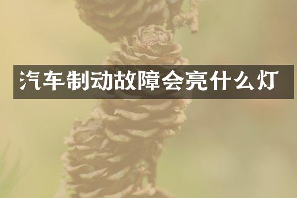 汽车制动故障会亮什么灯