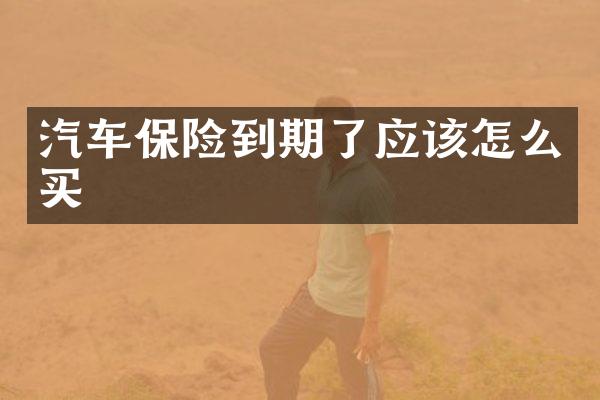 汽车保险到期了应该怎么买