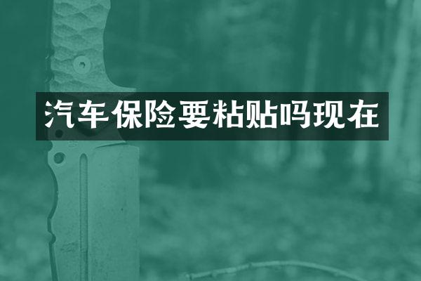 汽车保险要粘贴吗现在