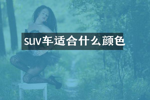 suv车适合什么颜色