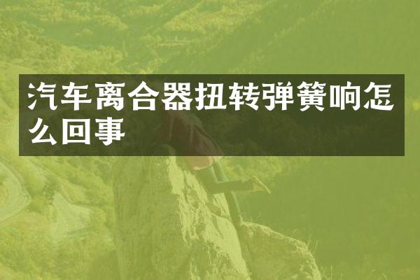 汽车离合器扭转弹簧响怎么回事