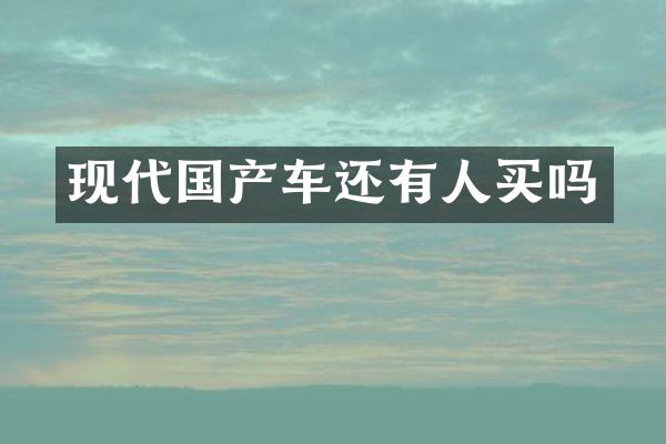现代国产车还有人买吗