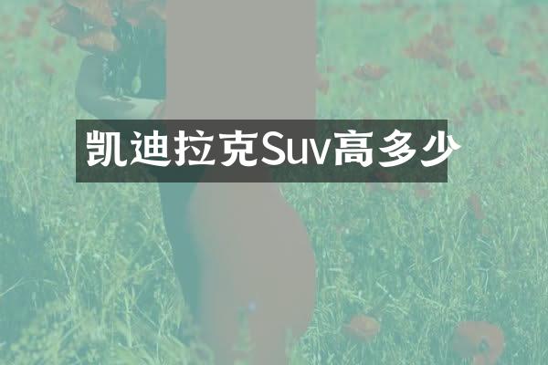 凯迪拉克Suv高多少