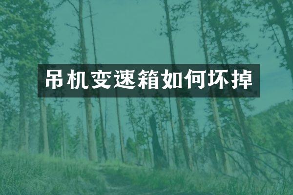 吊机变速箱如何坏掉
