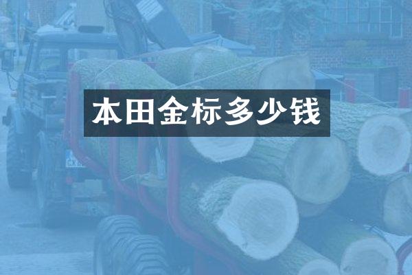 本田金标多少钱