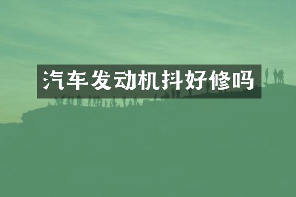 汽车发动机抖好修吗
