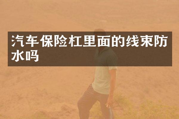 汽车保险杠里面的线束防水吗