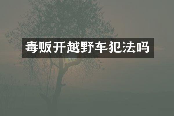 毒贩开越野车犯法吗