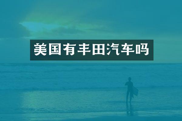 美国有丰田汽车吗
