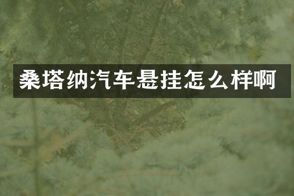 桑塔纳汽车悬挂怎么样啊