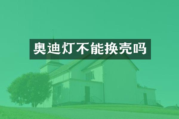 奥迪灯不能换壳吗