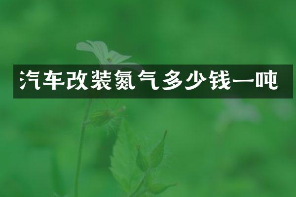 汽车改装氮气多少钱一吨