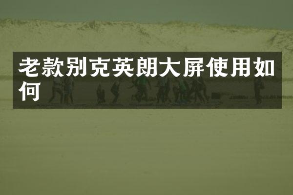 老款别克英朗大屏使用如何