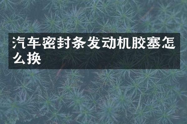 汽车密封条发动机胶塞怎么换