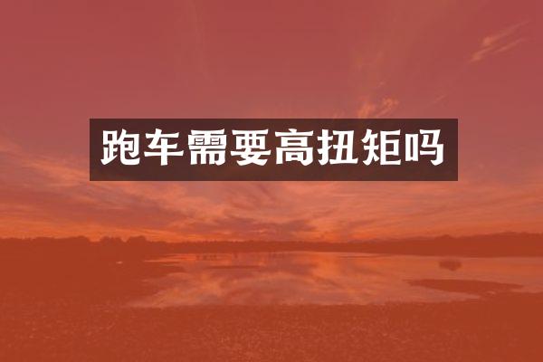 跑车需要高扭矩吗