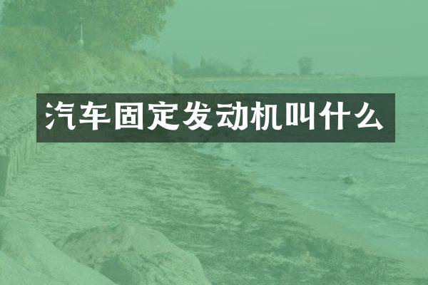 汽车固定发动机叫什么