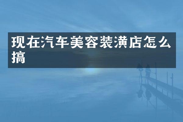 现在汽车美容装潢店怎么搞