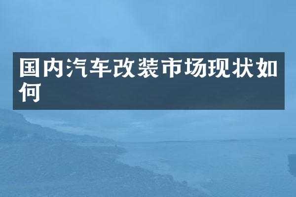 国内汽车改装市场现状如何