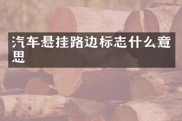 汽车悬挂路边标志什么意思