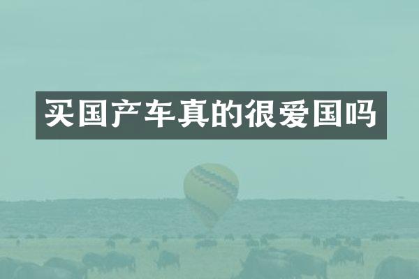 买国产车真的很爱国吗