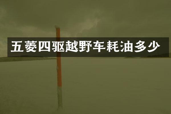 五菱四驱越野车耗油多少