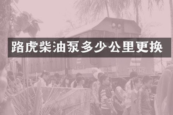 路虎柴油泵多少公里更换