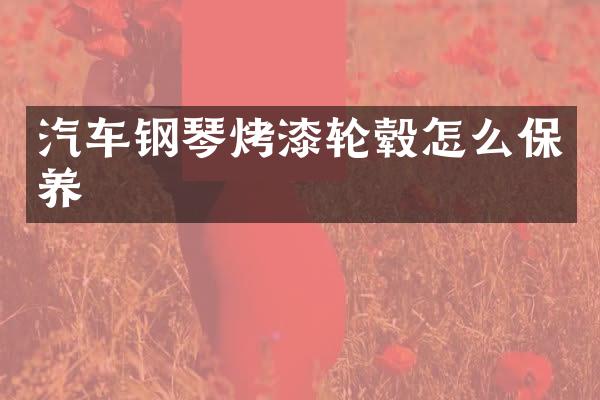汽车钢琴烤漆轮毂怎么保养