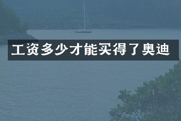 工资多少才能买得了奥迪