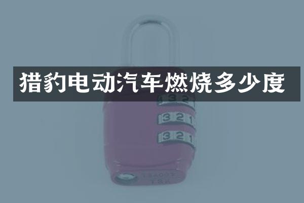猎豹电动汽车燃烧多少度