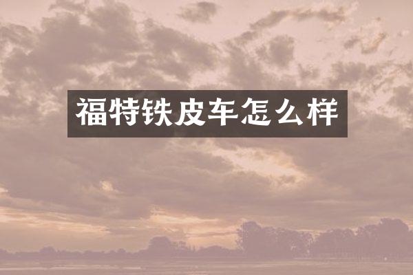 福特铁皮车怎么样