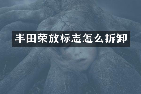 丰田荣放标志怎么拆卸
