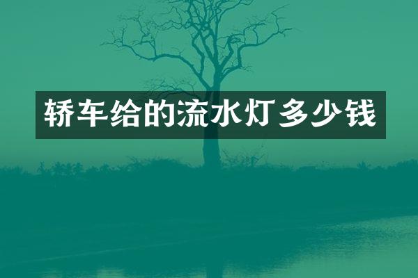 轿车给的流水灯多少钱